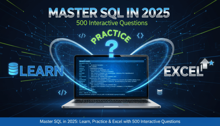 Master SQL in 2025: Learn, Practice & Excel with 500 Interactive Questions