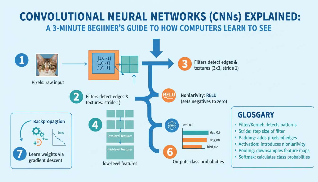 Convolutional Neural Networks (CNNs) Explained: A 3-Minute Beginner’s Guide to How Computers Learn to See