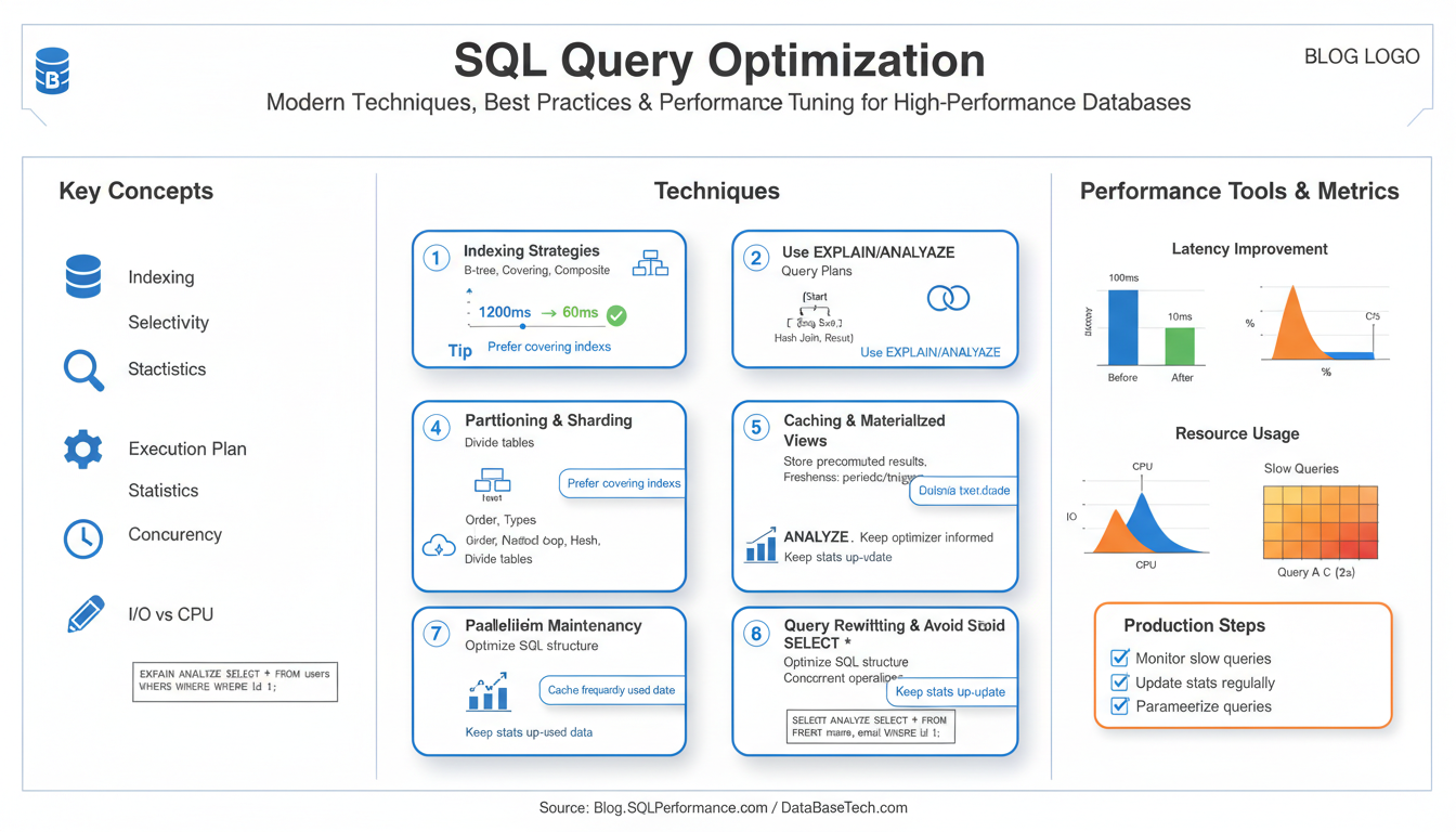 SQL Query Optimization: Modern Techniques, Best Practices & Performance Tuning for High-Performance Databases
