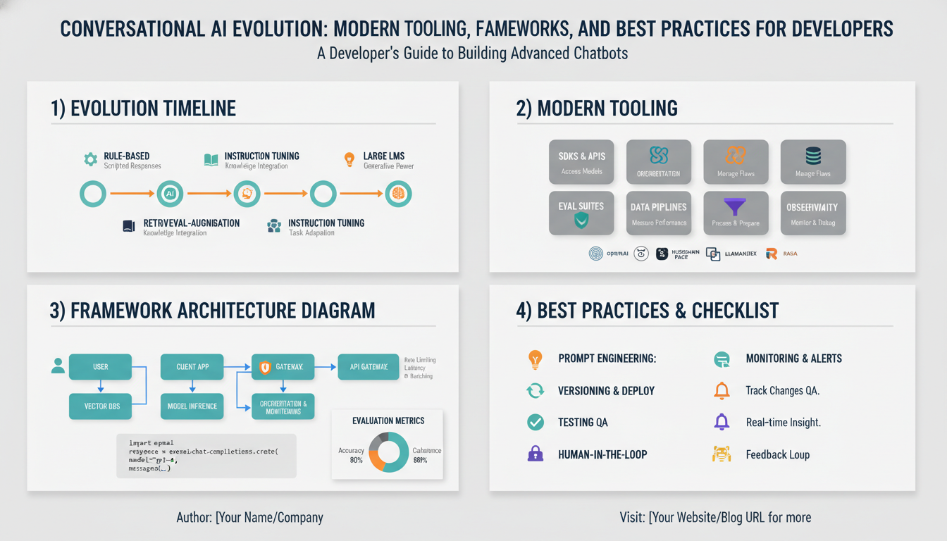 Conversational AI Evolution: Modern Tooling, Frameworks, and Best Practices for Developers