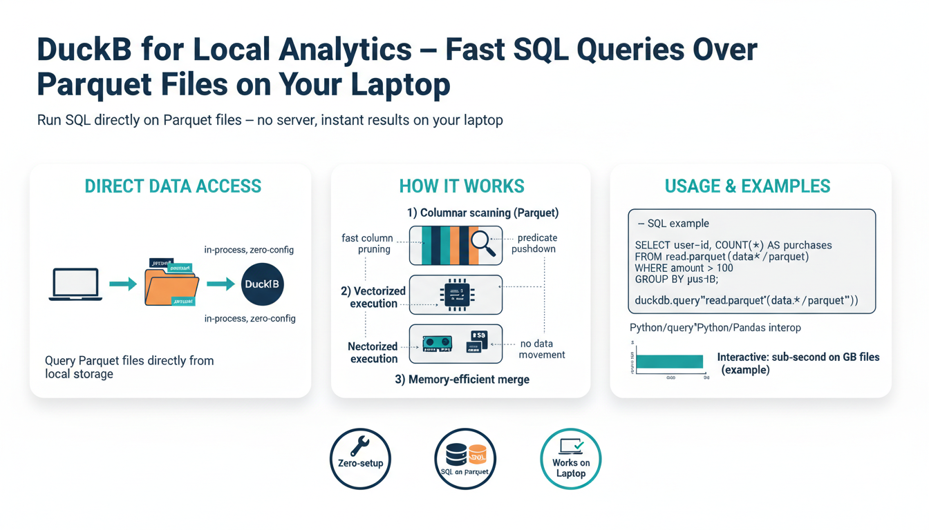 DuckDB for Local Analytics — Fast SQL Queries Over Parquet Files on Your Laptop