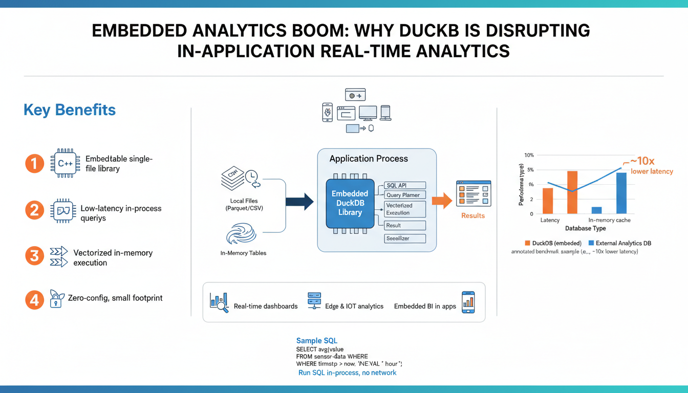 Embedded Analytics Boom: Why DuckDB Is Disrupting In-Application Real-Time Analytics