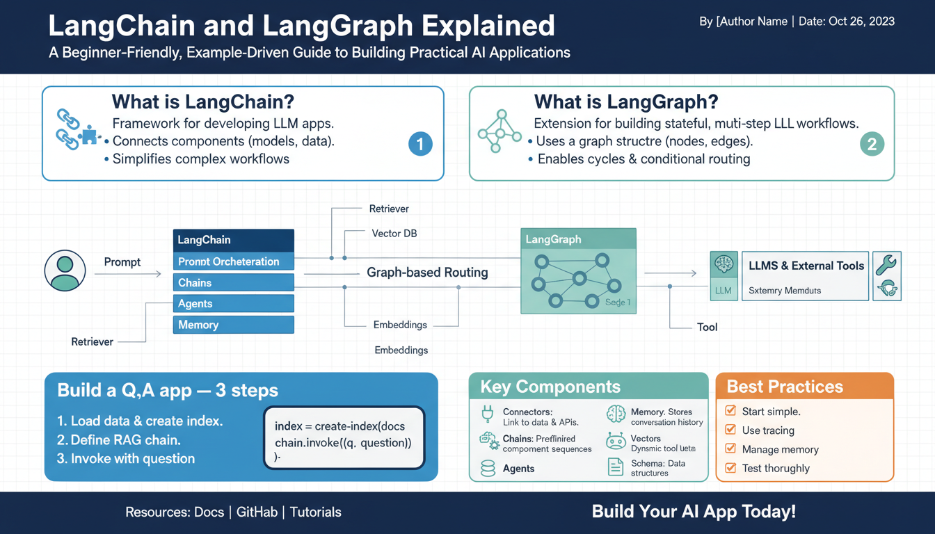 LangChain and LangGraph Explained: A Beginner-Friendly, Example-Driven Guide to Building Practical AI Applications