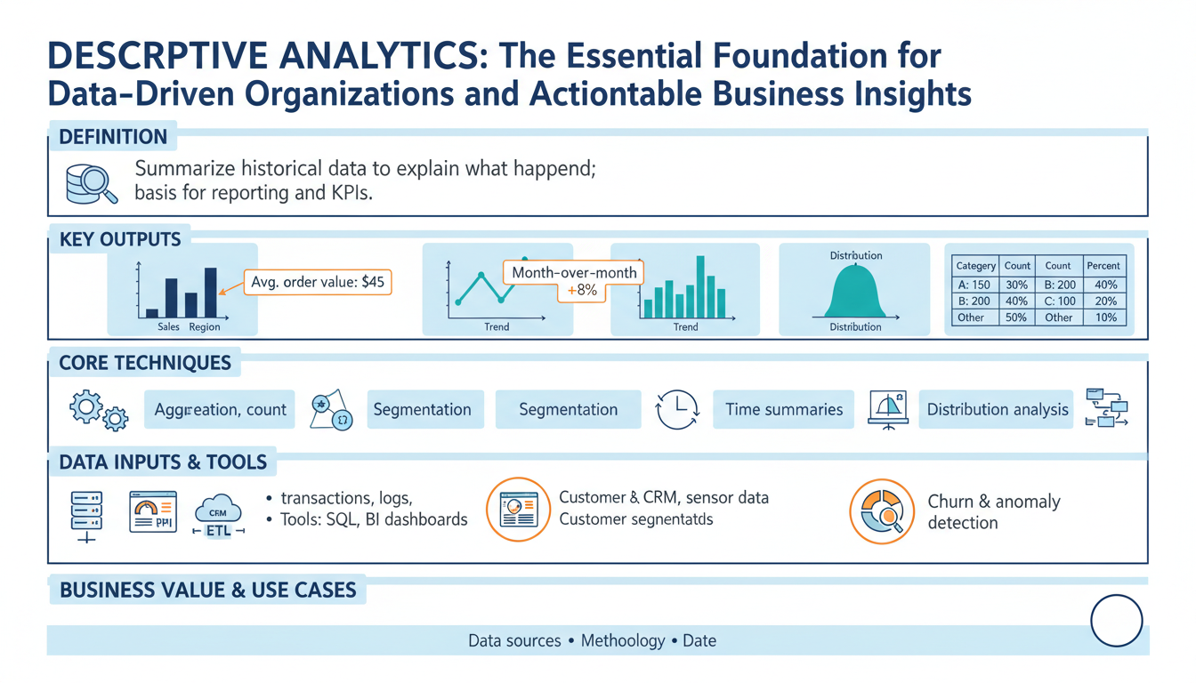 Descriptive Analytics: The Essential Foundation for Data-Driven Organizations and Actionable Business Insights