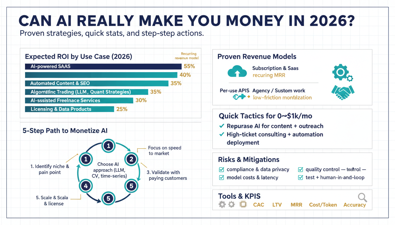 Can AI Really Make You Money in 2026? Proven Ways to Profit from Artificial Intelligence (Beyond the Hype)