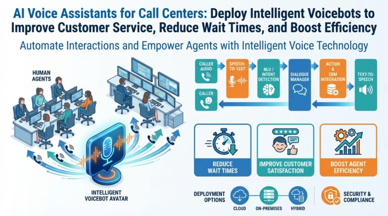 AI Voice Assistants for Call Centers: Deploy Intelligent Voicebots to Improve Customer Service, Reduce Wait Times, and Boost Efficiency