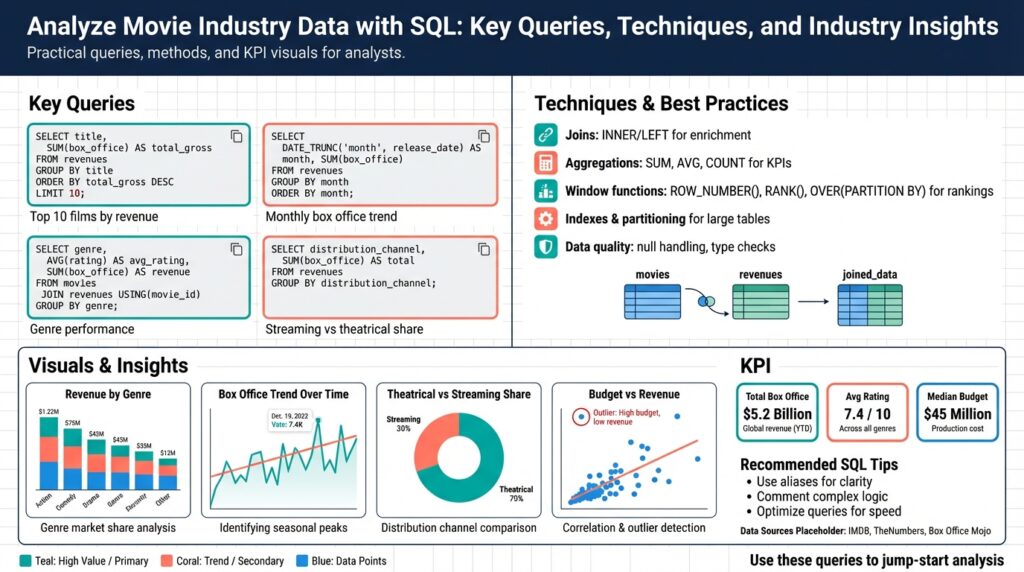 Analyze Movie Industry Data with SQL: Key Queries, Techniques, and Industry Insights