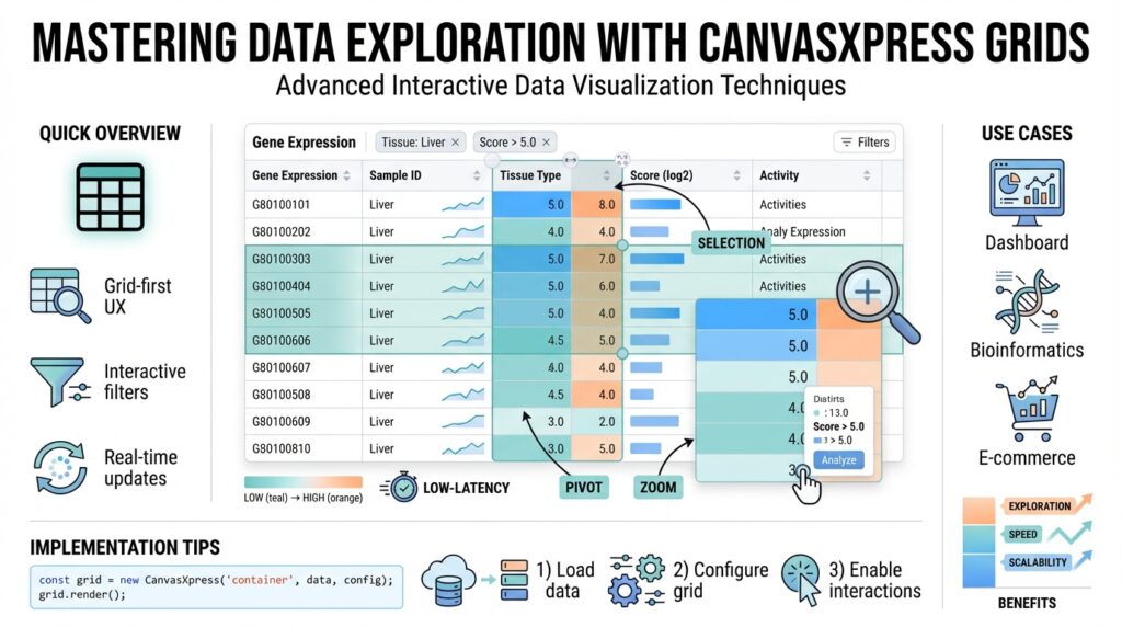 Mastering Data Exploration with CanvasXpress Grids: Advanced Interactive Data Visualization Techniques