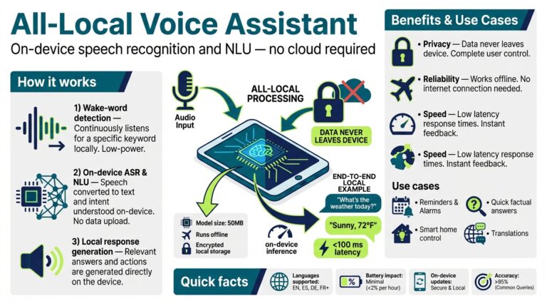 All-Local Voice Assistant: Privacy-First On-Device Assistant for Everyday Questions