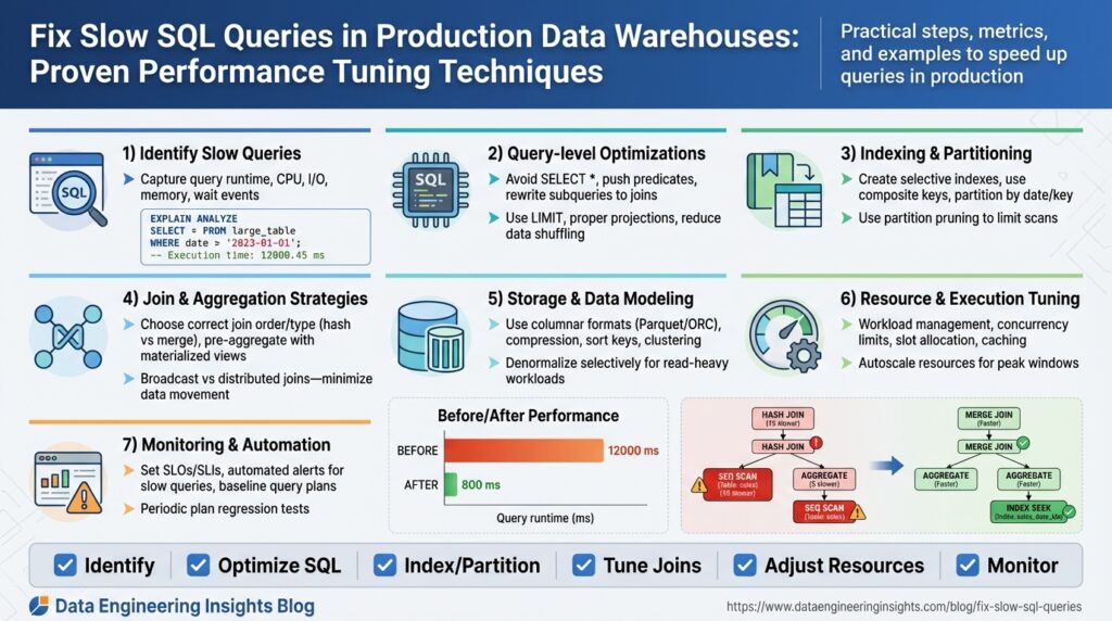 Fix Slow SQL Queries in Production Data Warehouses: Proven Performance Tuning Techniques