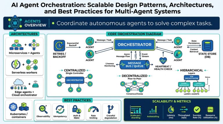AI Agent Orchestration: Scalable Design Patterns, Architectures, and Best Practices for Multi-Agent Systems