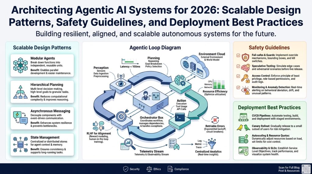 Architecting Agentic AI Systems for 2026: Scalable Design Patterns, Safety Guidelines, and Deployment Best Practices