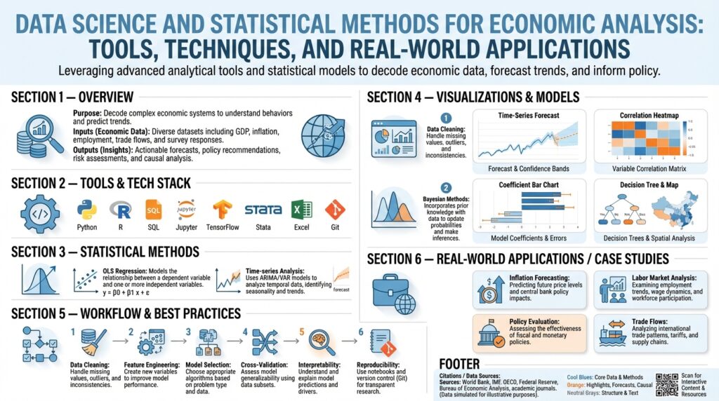 Data Science and Statistical Methods for Economic Analysis: Tools, Techniques, and Real-World Applications