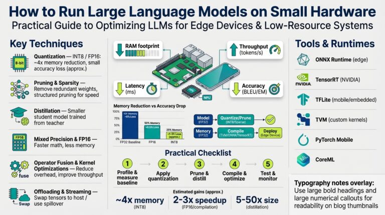 How to Run Large Language Models on Small Hardware: Practical Guide to Optimizing LLMs for Edge Devices and Low-Resource Systems