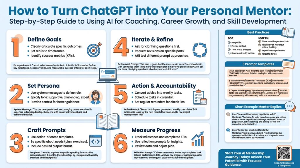 How to Turn ChatGPT into Your Personal Mentor: Step-by-Step Guide to Using AI for Coaching, Career Growth, and Skill Development