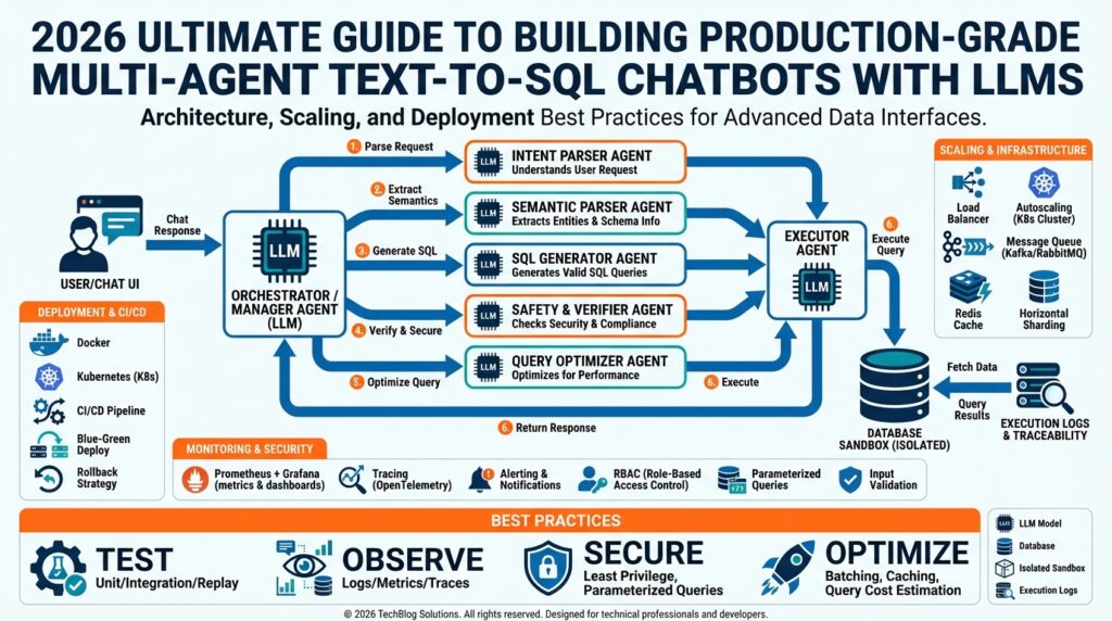2026 Ultimate Guide to Building Production-Grade Multi-Agent Text-to-SQL Chatbots with LLMs — Architecture, Scaling, and Deployment Best Practices