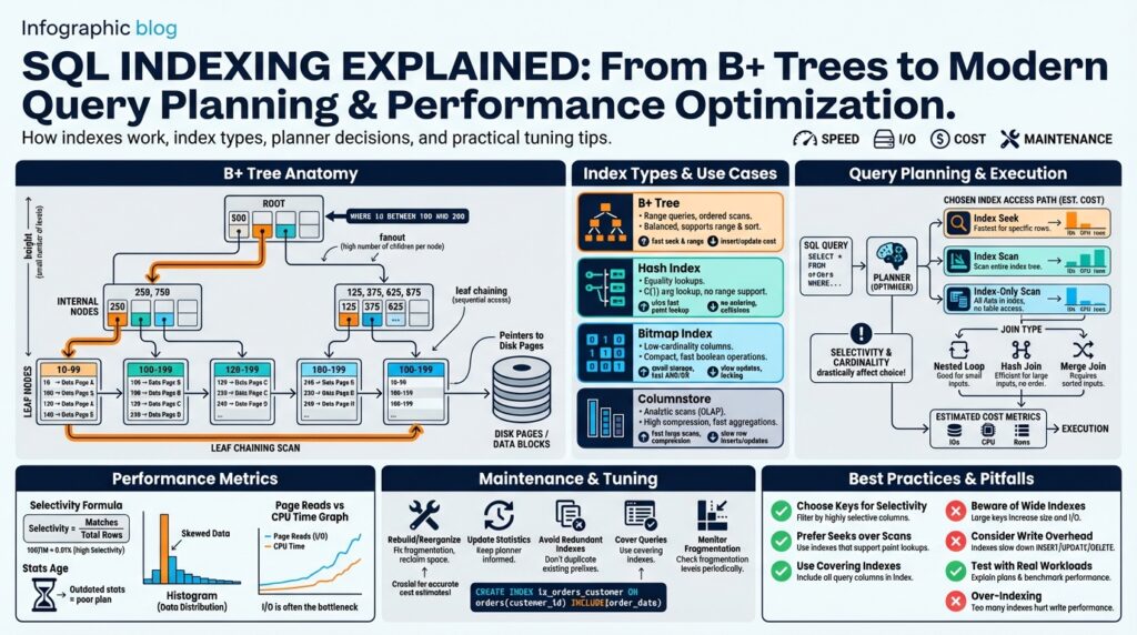 SQL Indexing Explained: From B+ Trees to Modern Query Planning & Performance Optimization