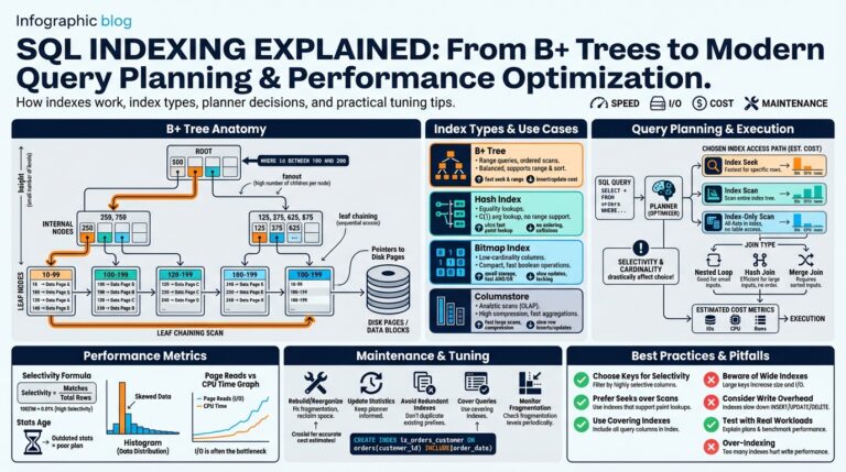SQL Indexing Explained: From B+ Trees to Modern Query Planning & Performance Optimization