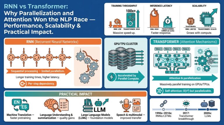 RNN vs Transformer: Why Parallelization and Attention Won the NLP Race — Performance, Scalability & Practical Impact