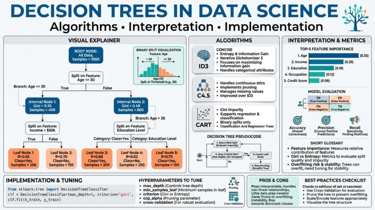 Decision Trees in Data Science: A Complete Guide to Algorithms, Interpretation, and Implementation