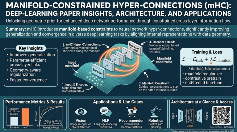 Manifold-Constrained Hyper-Connections (mHC): Deep-Learning Paper Insights, Architecture, and Applications