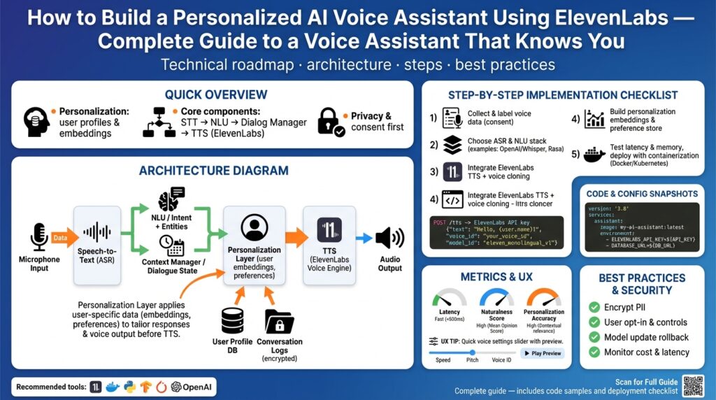 How to Build a Personalized AI Voice Assistant Using ElevenLabs — Complete Guide to a Voice Assistant That Knows You