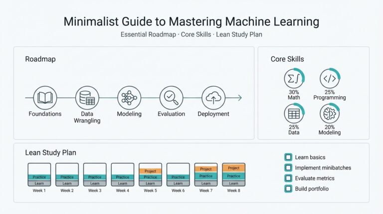 Minimalist Guide to Mastering Machine Learning: Essential Roadmap, Core Skills, and a Lean Study Plan for Rapid Mastery