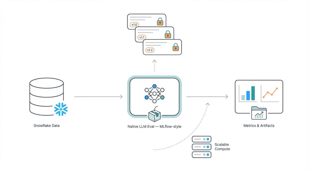 Native LLM Evaluation in Snowflake — An MLflow-Style Framework for Scalable, Reproducible Model Metrics
