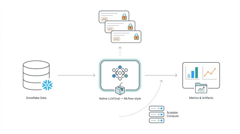 Native LLM Evaluation in Snowflake — An MLflow-Style Framework for Scalable, Reproducible Model Metrics