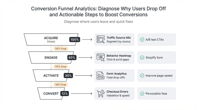 Conversion Funnel Analytics: Diagnose Why Users Drop Off and Actionable Steps to Boost Conversions