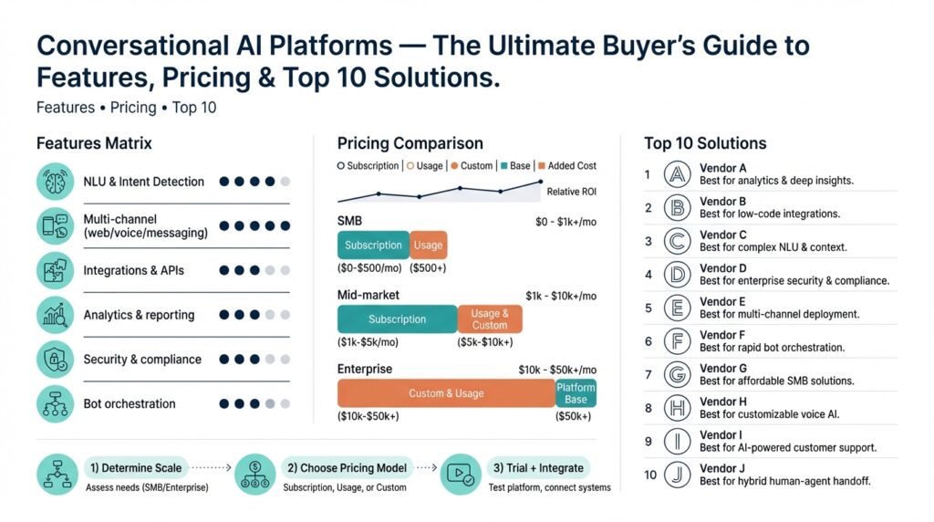 Conversational AI Platforms — The Ultimate Buyer's Guide to Features, Pricing & Top 10 Solutions
