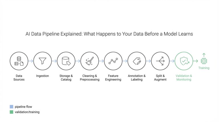 AI Data Pipeline Explained: What Happens to Your Data Before a Model Learns — Key Steps, Preprocessing & Best Practices