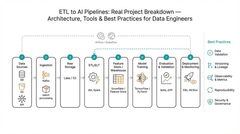 ETL to AI Pipelines: Real Project Breakdown — Architecture, Tools & Best Practices for Data Engineers