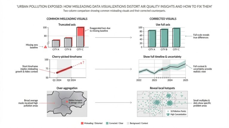 Urban Pollution Exposed: How Misleading Data Visualizations Distort Air Quality Insights and How to Fix Them
