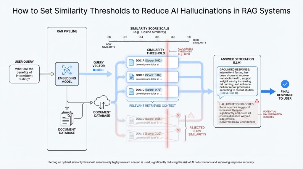 How to Set Similarity Thresholds to Reduce AI Hallucinations in RAG Systems