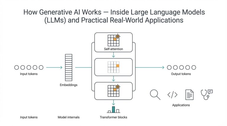 How Generative AI Works — Inside Large Language Models (LLMs) and Practical Real-World Applications