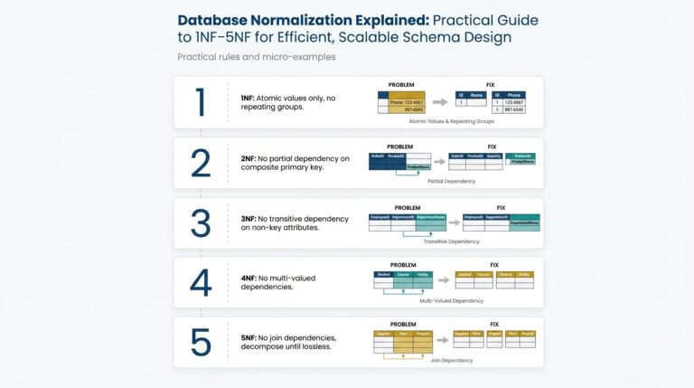Database Normalization Explained: Practical Guide to 1NF–5NF for Efficient, Scalable Schema Design