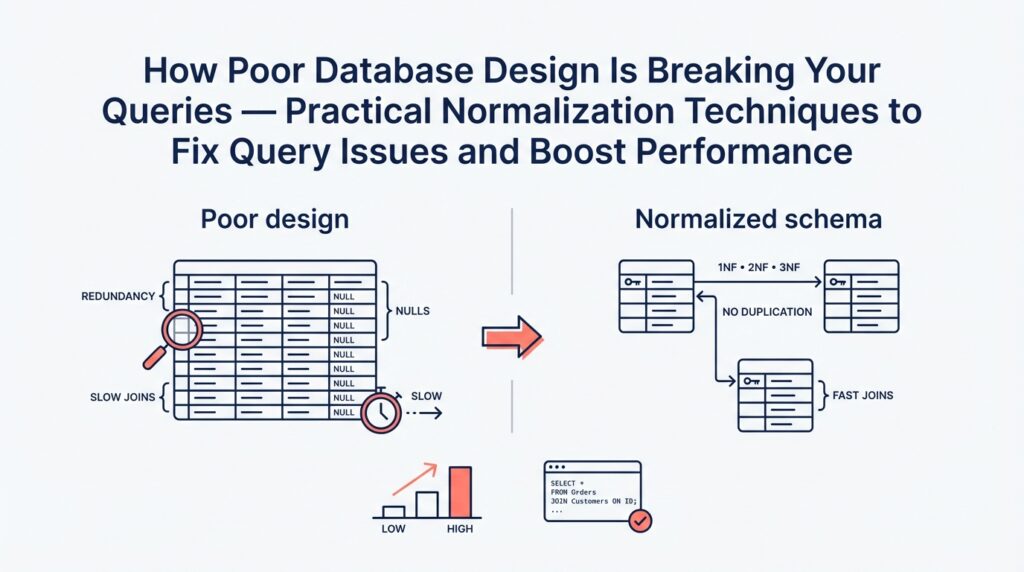 How Poor Database Design Is Breaking Your Queries — Practical Normalization Techniques to Fix Query Issues and Boost Performance