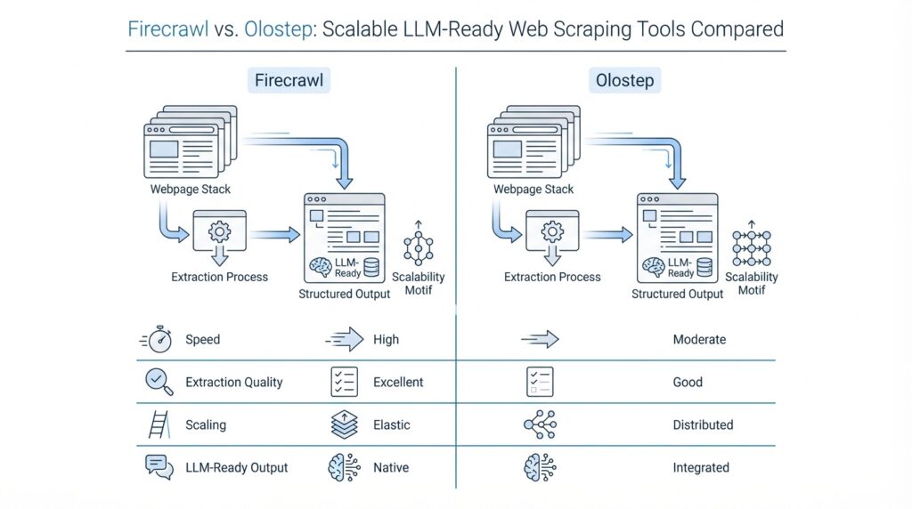 Firecrawl vs. Olostep: Scalable LLM-Ready Web Scraping Tools Compared