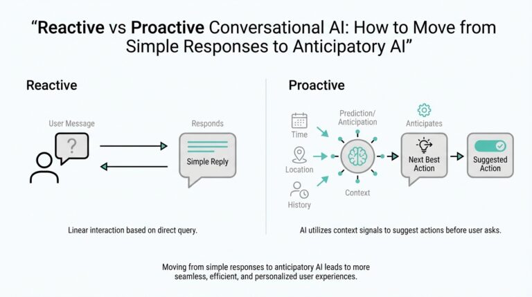 Reactive vs Proactive Conversational AI: How to Move from Simple Responses to Anticipatory AI