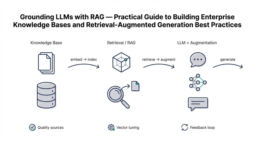Grounding LLMs with RAG — Practical Guide to Building Enterprise Knowledge Bases and Retrieval‑Augmented Generation Best Practices