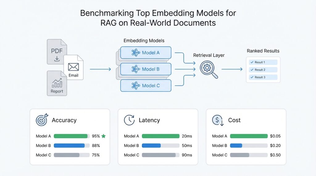 Benchmarking Top Embedding Models for RAG on Real-World Documents