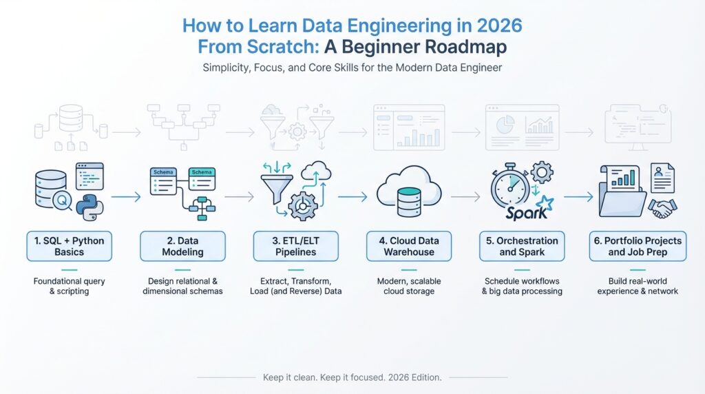 How to Learn Data Engineering in 2026 From Scratch: A Beginner Roadmap