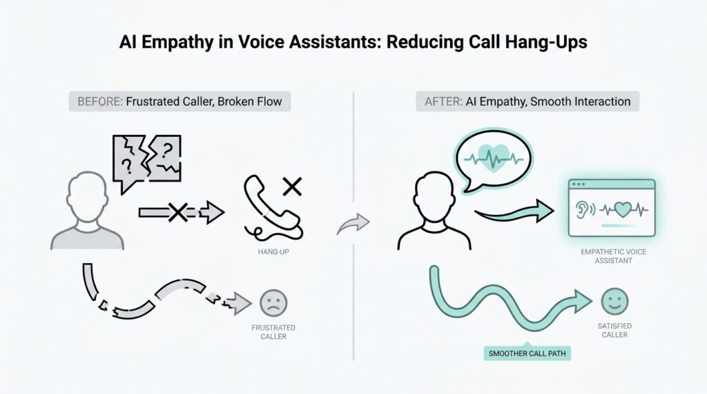 AI Empathy in Voice Assistants: Reducing Call Hang-Ups
