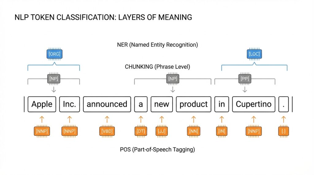 Understanding NLP Token Classification: A Complete Guide to NER, POS Tagging, and Chunking