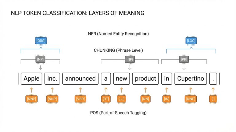 Understanding NLP Token Classification: A Complete Guide to NER, POS Tagging, and Chunking