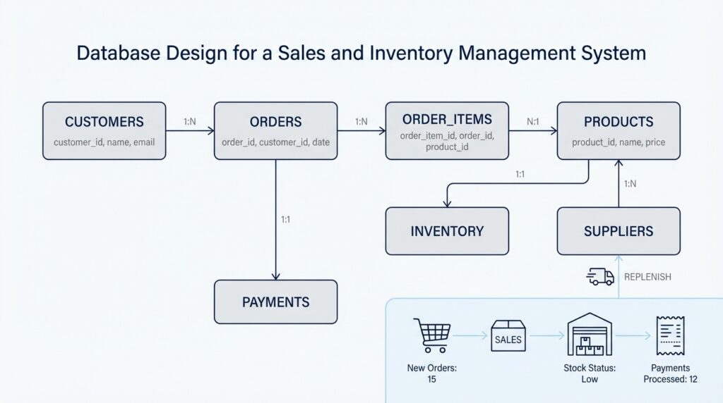 Database Design for a Sales and Inventory Management System