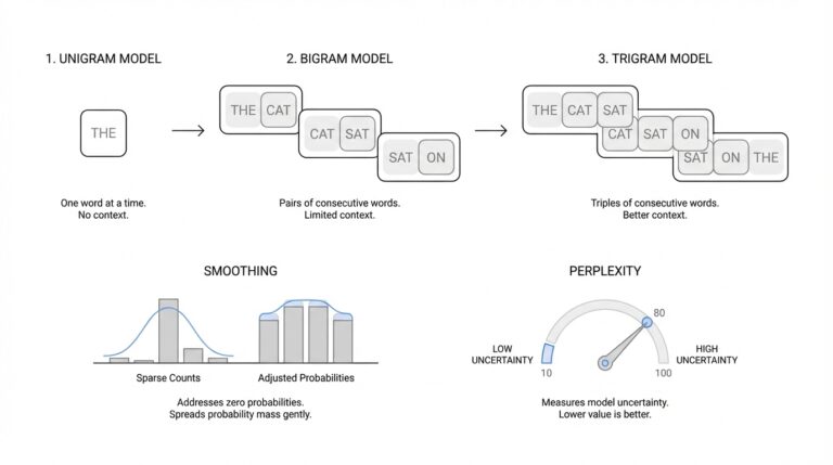 NLP Language Modeling Explained: Unigram, Bigram, Trigram, Smoothing, and Perplexity