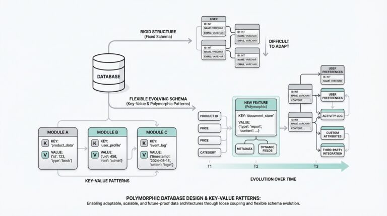 Database Design Polymorphism: Using Key-Value Patterns for Flexible, Evolving Schemas