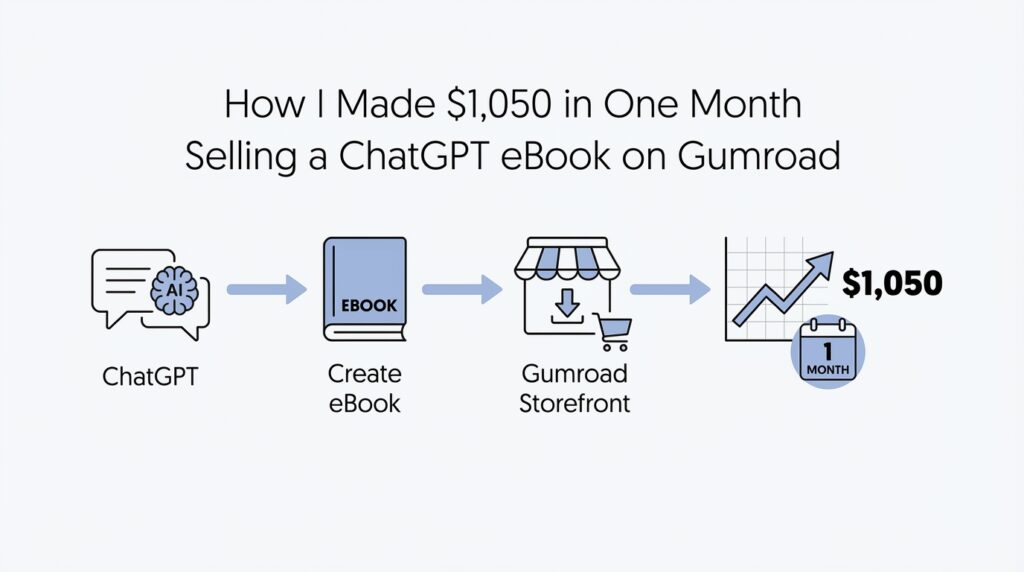 How I Made $1,050 in One Month Selling a ChatGPT eBook on Gumroad
